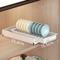 Pull Out Dish Racks Kitchen Under Sink Organizer, Cabinet Slide Out Dish Drying Rack With Drainboard, Carbon Steel Sliding Drawer: 3 - 5 Days Free Delivery Only UK - Image 3