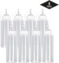8PCS/4PCS Pack Plastic Squeeze Sauce Bottles Kitchen Condiment Dispenser Mayo 500ml: 3 - 5 Days Free Delivery Only UK