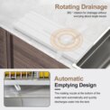Kitchen Sink Caddy Organiser With Auto Drain Tray Sponge Storage Brush Holder: 3 - 5 Days Free Delivery Only UK - Image 6