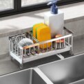 Kitchen Sink Caddy Organiser With Auto Drain Tray Sponge Storage Brush Holder: 3 - 5 Days Free Delivery Only UK - Image 2