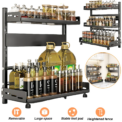 [UK Stock] Kitchen Shelves Kitchen Storage Rack Jar Organization Cupboard Seasoning Storage Rack Kitchen Accessories: 3 - 5 Days Free Delivery Only UK