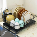 Dish Storage Rack Dish Drying Rack for Kitchen Counter Large Dish Rack with Drainboard Rustproof Dish Drainer Chopstick Holder: 3 - 5 Days Free Delivery Only UK