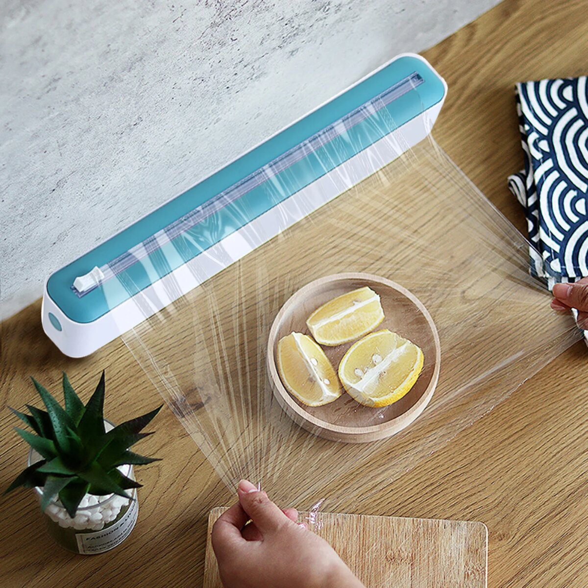 Food Film Dispenser Cutter Magnetic Plastic Cling Film Wrap Dispenser Aluminum Foil Stretch Film Cutter Kitchen Tool Accessories: 3 - 5 Days Free Delivery Only UK - Image 4