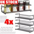 4Pcs Spice Jar Rack Kitchen Cupboard Door Wall Storage Organiser Herb Cabinet ~: 3 - 5 Days Free Delivery Only UK - Image 2
