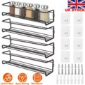 4Pcs Spice Jar Rack Kitchen Cupboard Door Wall Storage Organiser Herb Cabinet ~: 3 - 5 Days Free Delivery Only UK