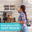 4Pcs Spice Jar Rack Kitchen Cupboard Door Wall Storage Organiser Herb Cabinet ~: 3 - 5 Days Free Delivery Only UK - Image 6