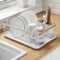 White Iron Dish Drainer dish draining rack Kitchen countertop storage rack: 3 - 5 Days Free Delivery Only UK - Image 4