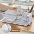 White Iron Dish Drainer dish draining rack Kitchen countertop storage rack: 3 - 5 Days Free Delivery Only UK - Image 3