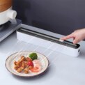 Bamboo Kitchen Drawer Organizer Aluminium Foil Plastic Wrap Dispenser With Slide Cutter Ziplock Bag: 3 - 5 Days Free Delivery Only UK - Image 3