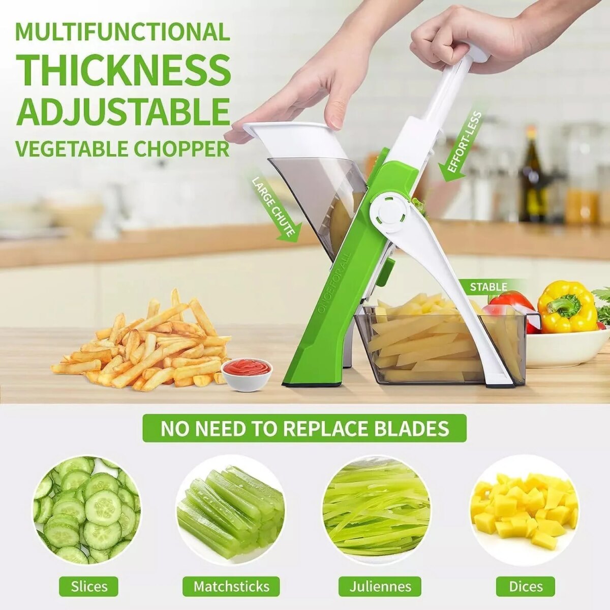 4 in 1 Multifunctional Kitchen Chopping Artifact Vegetable Slicer Food Chopper: 3 - 5 Days Free Delivery Only UK - Image 1