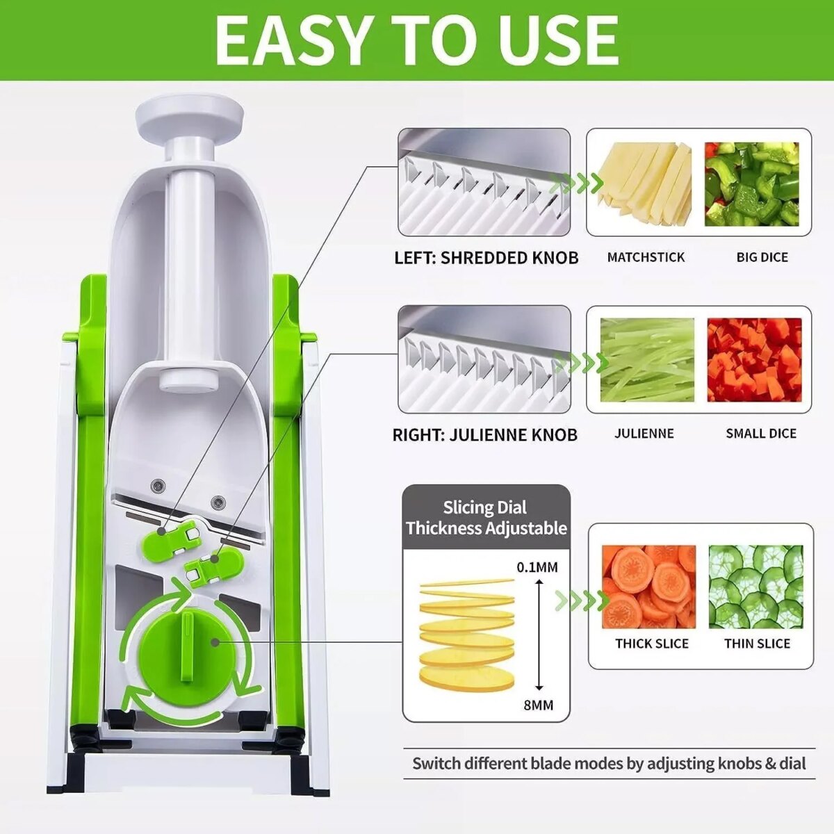 4 in 1 Multifunctional Kitchen Chopping Artifact Vegetable Slicer Food Chopper: 3 - 5 Days Free Delivery Only UK - Image 2