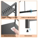 Expandable Microwave Shelf, 1 or 2 Tier Microwave oven Rack Stand Storage Holder Kitchen Corner Shelf Desktop Printer Shelf Rack: 3 - 5 Days Free Delivery Only UK - Image 6