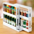 2 Tier Rotating Spice Herb Rack Holder Kitchen Jar Pull-Out Organiser Storage: 3 - 5 Days Free Delivery Only UK