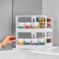 2 Tier Rotating Spice Herb Rack Holder Kitchen Jar Pull-Out Organiser Storage: 3 - 5 Days Free Delivery Only UK - Image 3