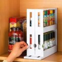 2 Tier Rotating Spice Herb Rack Holder Kitchen Jar Pull-Out Organiser Storage: 3 - 5 Days Free Delivery Only UK - Image 2