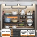 UK Refine 2 Tier Under Sink Organizer and Storage Multifunctional Storage Rack: 3 - 5 Days Free Delivery Only UK - Image 2