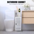Narrow 3-Tier Storage Cabinet with Door - Space-Saving Bathroom Shelf Organizer for Kitchen, Living Room, Hallway: 3 - 5 Days Free Delivery Only UK - Image 5
