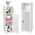Narrow 3-Tier Storage Cabinet with Door - Space-Saving Bathroom Shelf Organizer for Kitchen, Living Room, Hallway: 3 - 5 Days Free Delivery Only UK